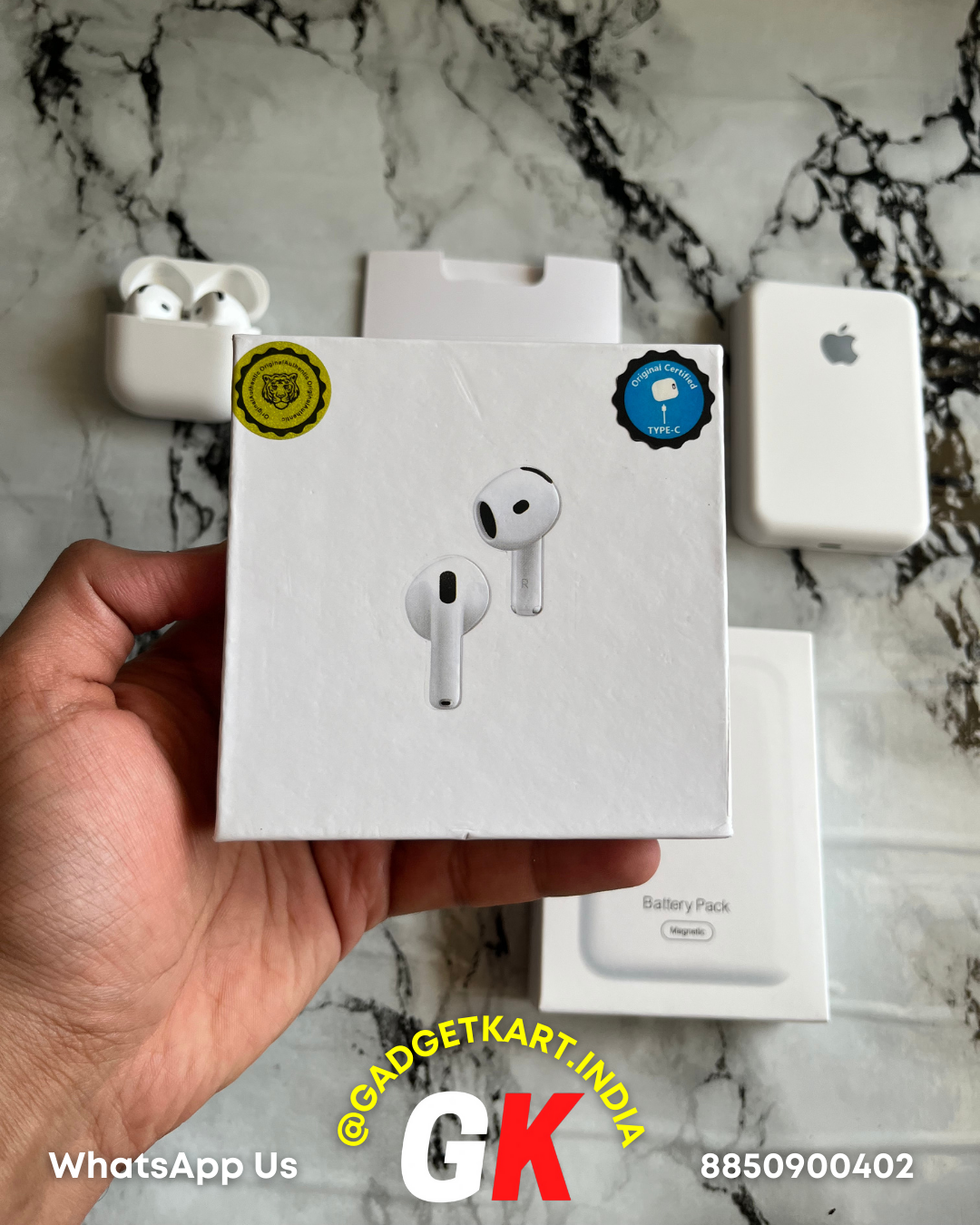 Combo : AirP0ds 4 + Mag$afe Powerbank (C005)